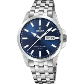 MONTRE FESTINA F20357/3 BLEU, BRACELET ACIER INOXYDABLE, HOMME