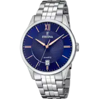MONTRE FESTINA CLASSICS F20425/5 BLEU, BRACELET EN ACIER, HOMME