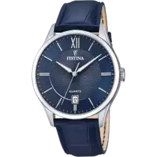 MONTRE FESTINA F20426/2 BLEU, BRACELET CUIR, HOMME