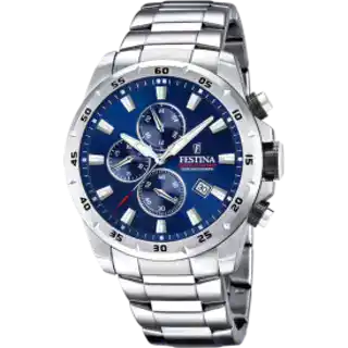 MONTRE FESTINA F20463/2 BLEU, BRACELET ACIER INOXYDABLE, HOMME