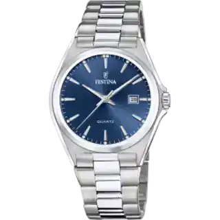 MONTRE FESTINA F20552/3 BLEU, BRACELET ACIER INOXYDABLE, HOMME