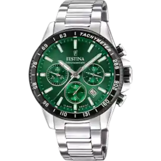 MONTRE FESTINA F20560/4 VERT, BRACELET ACIER INOXYDABLE, HOMME
