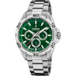 MONTRE FESTINA F20623/3 VERT, BRACELET D’ ACIER INOXYDABLE, HOMME