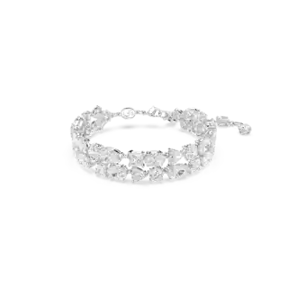 Bracelet Mesmera, Tailles variées, Blanc, Métal rhodié