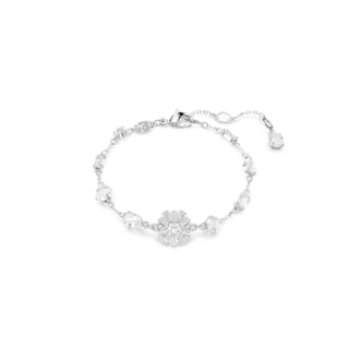 Bracelet Idyllia, Tailles variées, Flocon de neige, Blanc, Métal rhodié