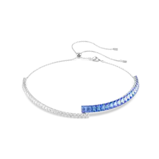 Ras-de-cou Matrix, Tailles variées, Bleu, Métal rhodié