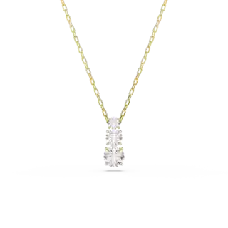 Pendentif Stilla Attract, Taille ronde, Blanc, Placage de ton or