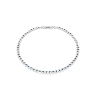 Collier Una Angelic, Taille ronde, Bleu, Métal rhodié