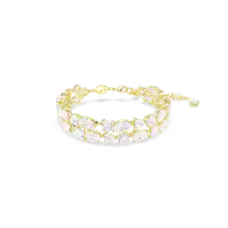 Bracelet Mesmera, Tailles variées, Blanc, Placage de ton or