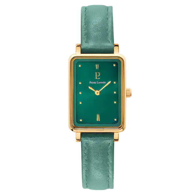 Montre Femme ARIANE Cadran Vert Bracelet Cuir  Vert