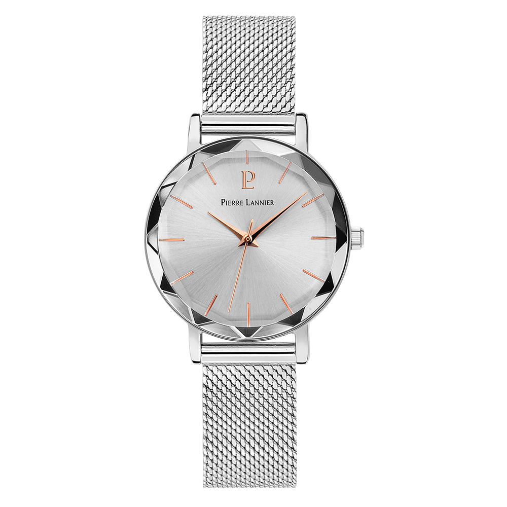 Montre Femme MULTIPLES Cadran Argenté Bracelet Acier milanais Argenté